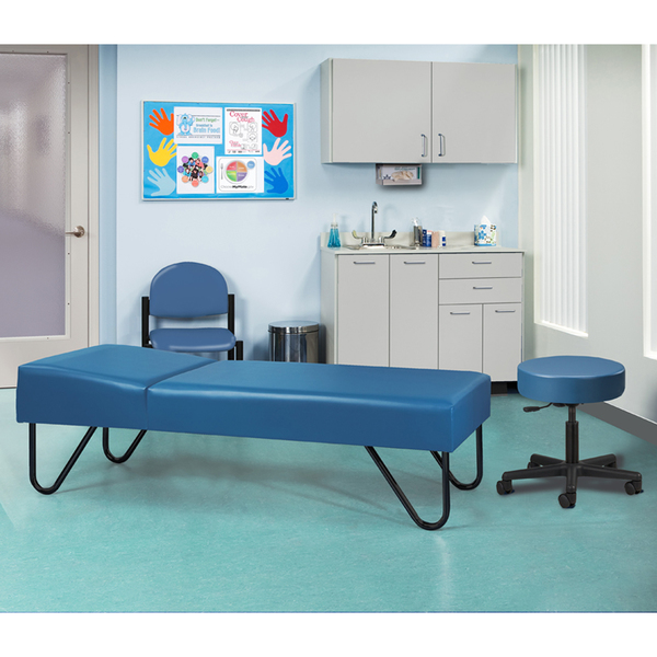 Clinton School Nurse Ready Room, Laminate Dark Cherry, Slate Blue (21335) 3600-27-RR-1DC-3SB